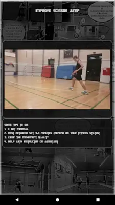 Badminton Footwork Drills android App screenshot 1